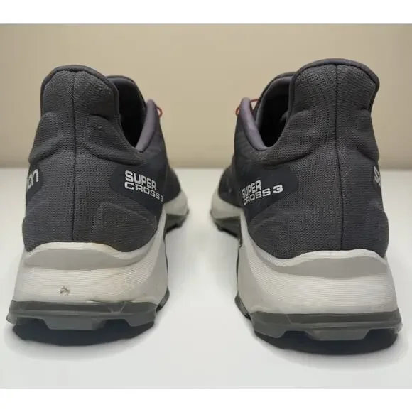 Men’s 11.5 Salomon Black and Red Athletic Hiking Trail Sneakers - Picture 4 of 12